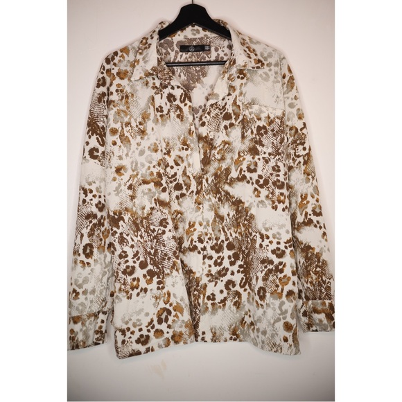 Missguided Leopard Print Blouse - US12 - Picture 1 of 5